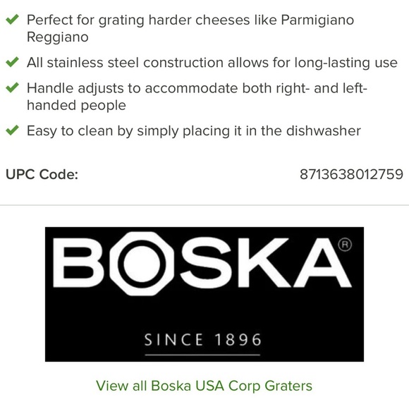 BNWOT Cheese Grater by BOSKA HOLLAND - Picture 7 of 7